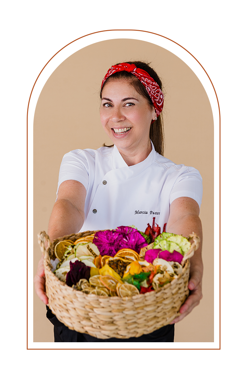 Frutas e vegetais desidratados