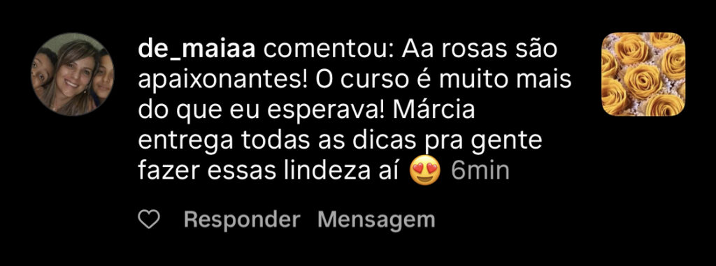 Depoimento de aluna