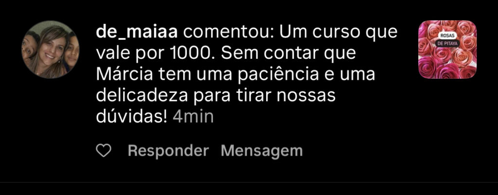 Depoimento de aluna