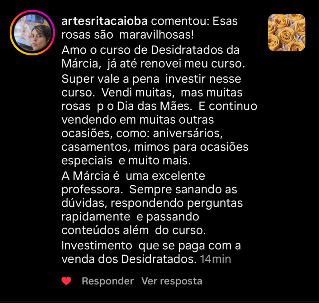 Depoimento de aluna