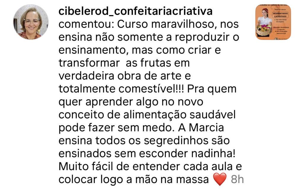 Depoimento de aluna